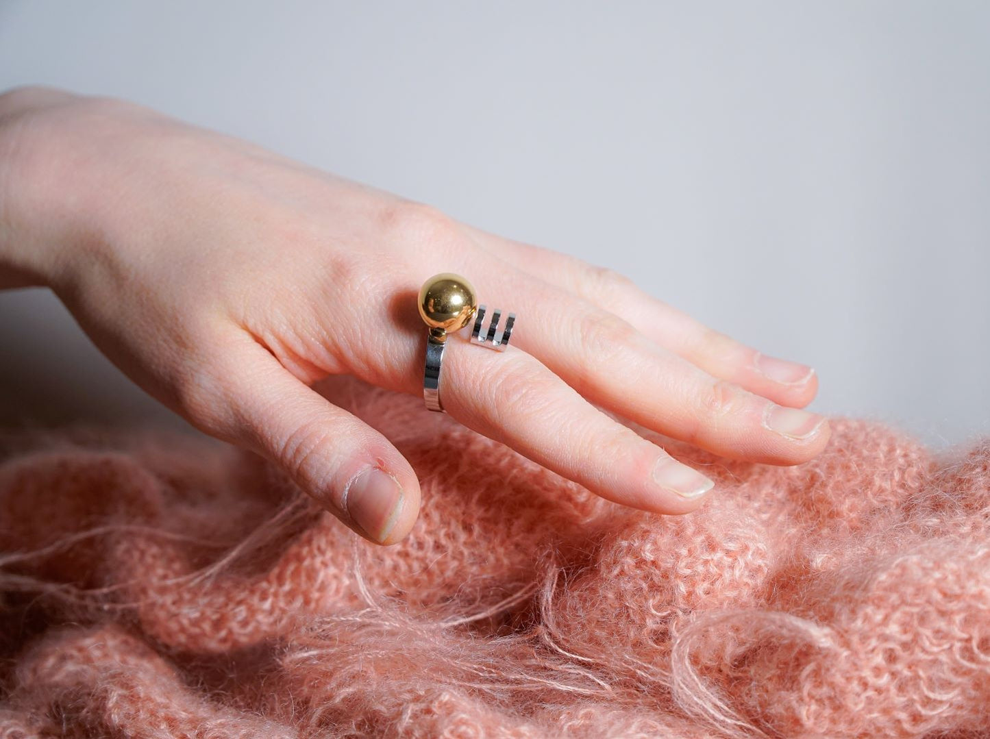 My Pearl - Hringur / Garn lita/leiðara hringur - 316L / 18K Gold