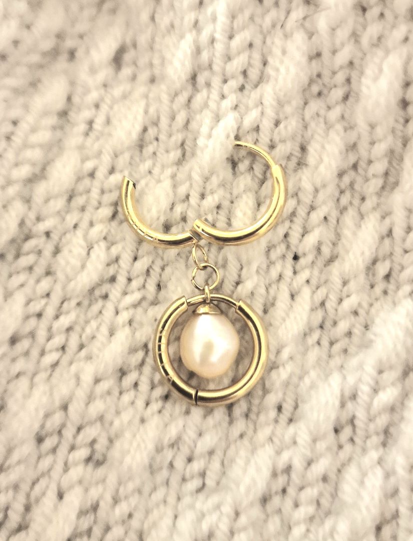 My Pearl - HOOP Eyrnalokkar / Lykkjumerki